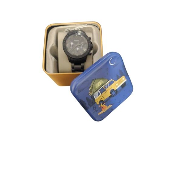 Fossil Men's Black Chronograph Watch – Sleek & Stylish – With Original Box - Picture 1 of 4